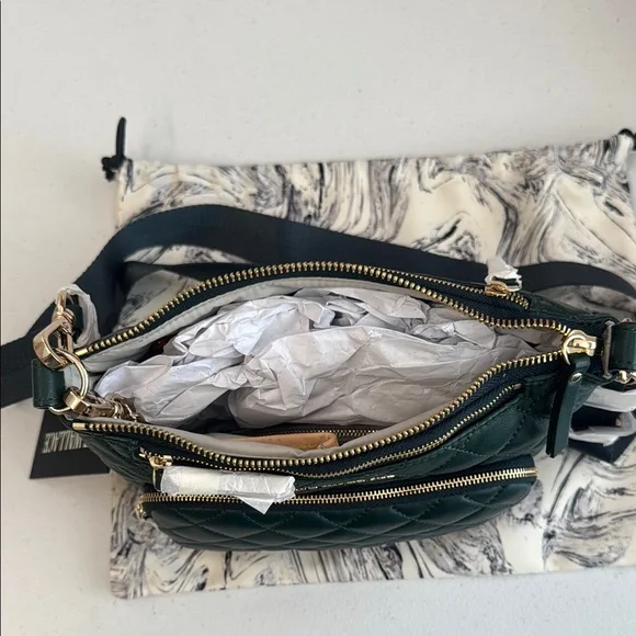 MZ Wallace Green Quilted Crossbody Bag - Picture 5 of 8